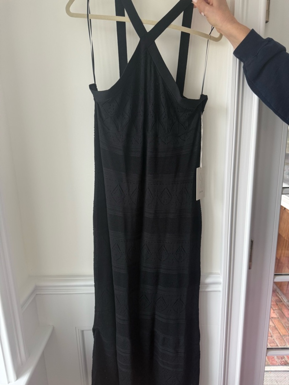 Joie Halter Maxi Dress - Size Large, Black Elegant Evening Dress - Picture 10 of 10